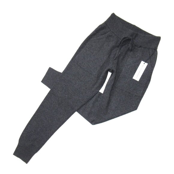 NWT White + Warren Lounge Pant in Charcoal Heather Gray Cashmere Knit Jogger XS - Picture 1 of 6